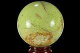 Polished Green Opal Sphere - Madagascar #95883-1